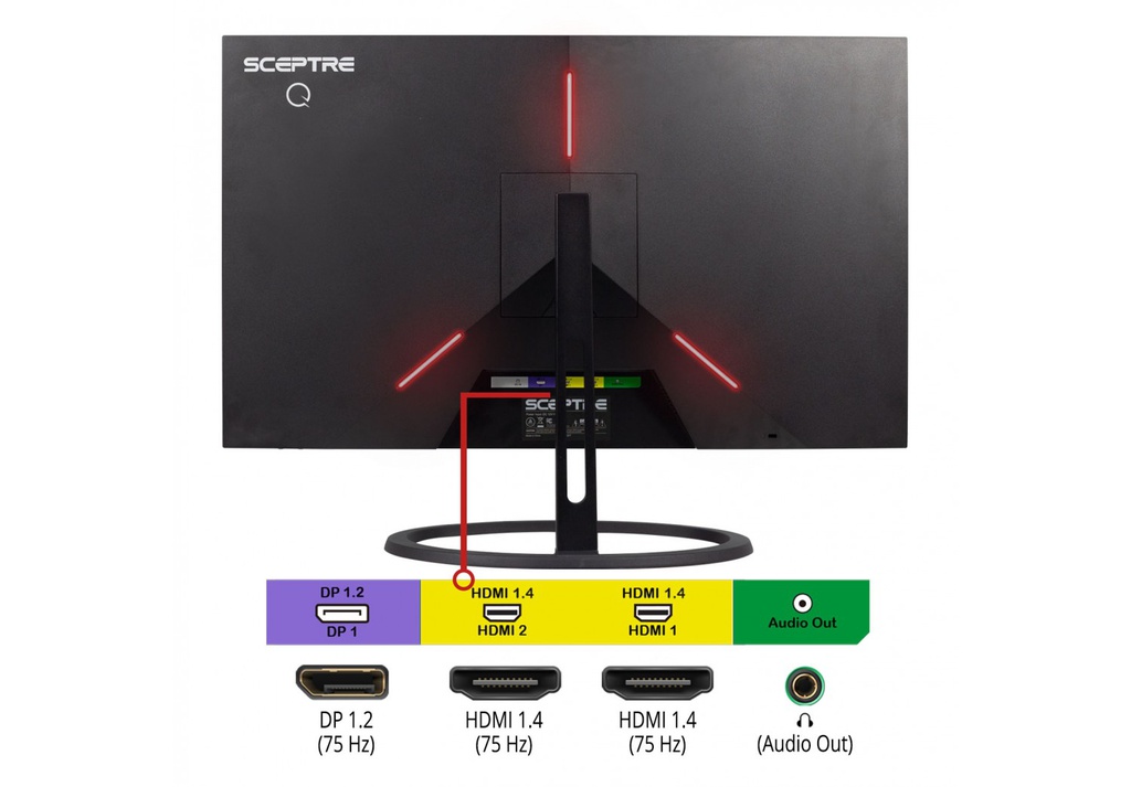 Monitor Sceptre IPS 27 Altavoces integrados -Negro