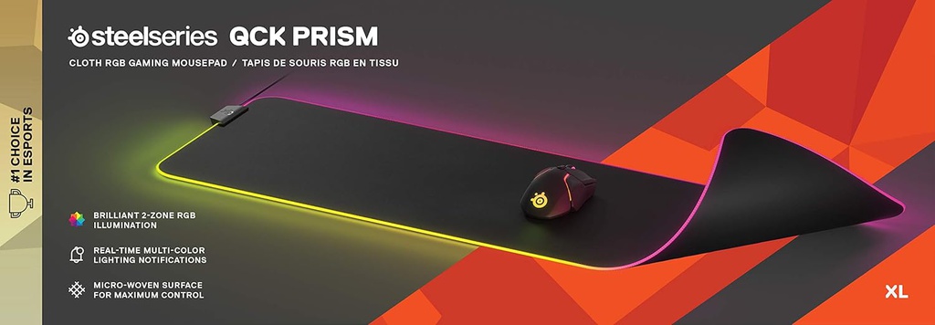 Mousepad SteelSeries QcK Prism XL RGB 900x300mm