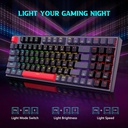 Teclado Redragon KITAVA LITE K636LGR-R 90% Rainbow Switch Red