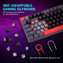 Teclado Redragon KITAVA LITE K636LGR-R 90% Rainbow Switch Red