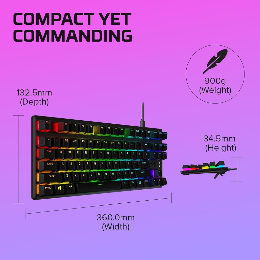 Teclado Hyperx Alloy Origins Core PBT Swich Blue