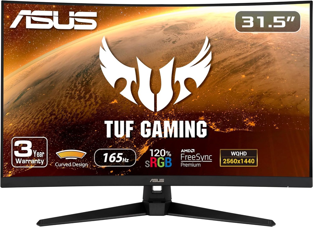 Monitor Asus Tuf Gaming 32&quot; VG32VQ1B QHD 2K (2560x1440) 165HZ Curvo